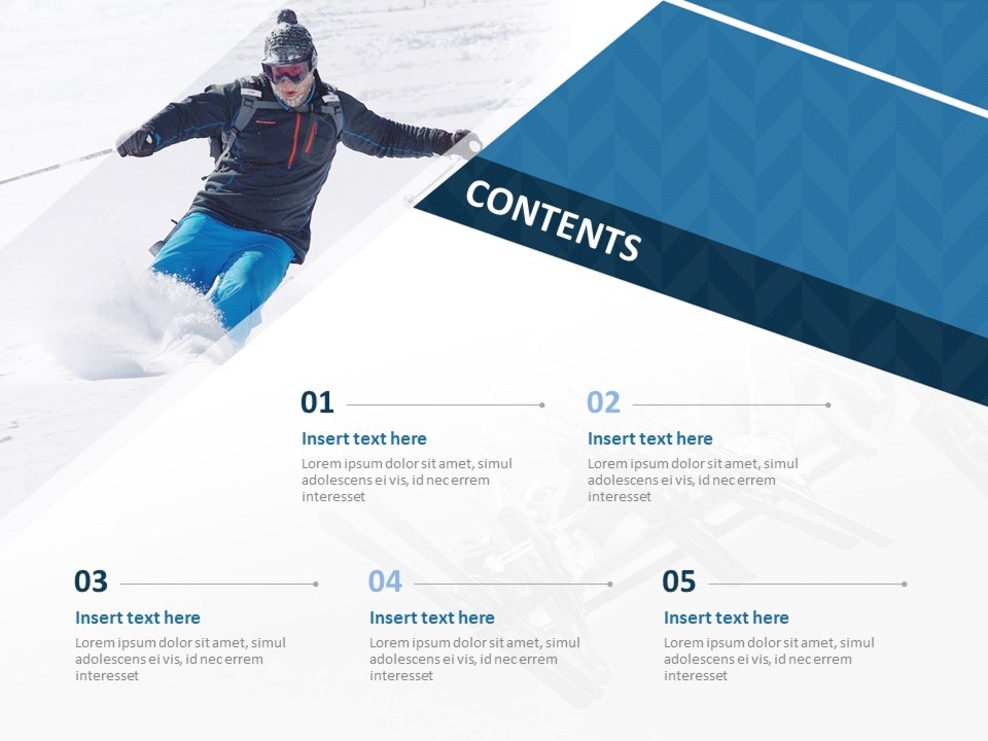 Free Google Slides Templates Skiing on Winter