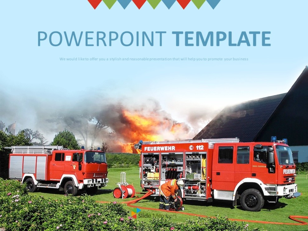 Google Slides online Free Fire Engines and Fire Suppression