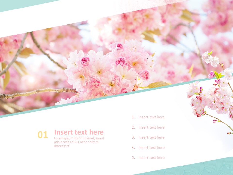 Free Google Slides Pink Cherry Blossoms