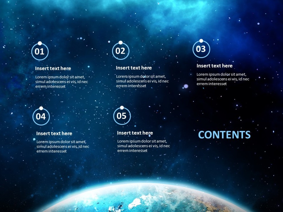Universe and Earth Free Business Google Slides Templates
