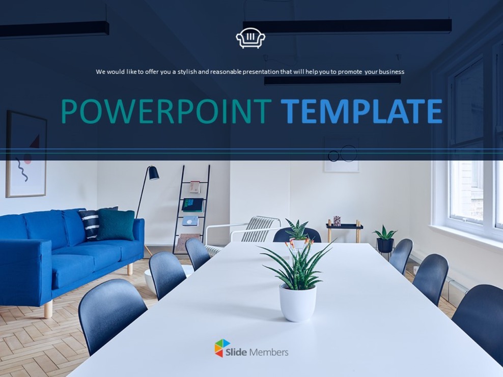 Free Google Slides Template Design Clean Living Room