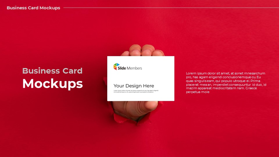 名刺のモックアップ mac用のgoogleスライド