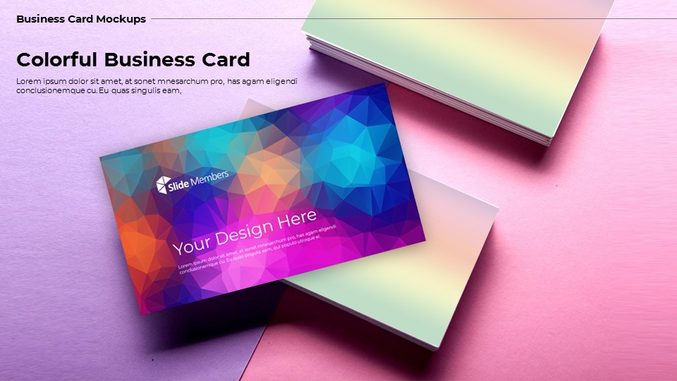 名刺のモックアップ mac用のgoogleスライド