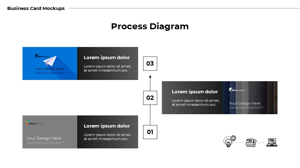 名刺のモックアップ mac用のgoogleスライド