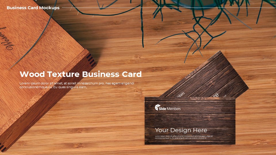 名刺のモックアップ mac用のgoogleスライド