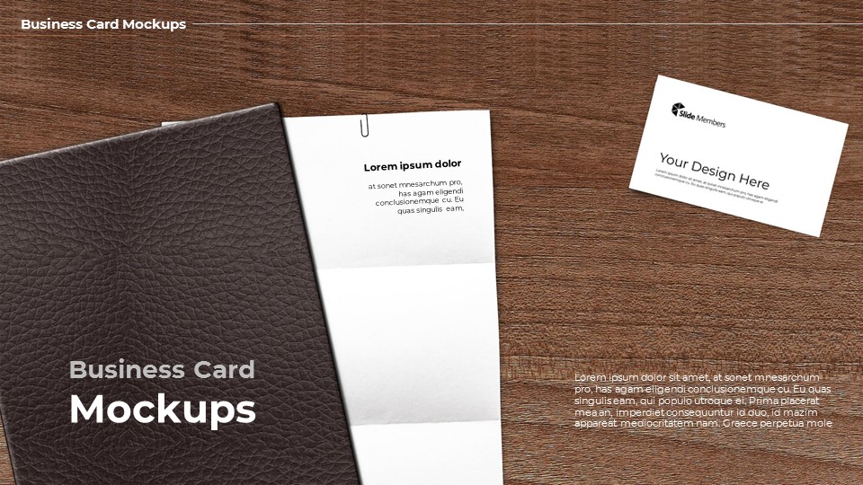 名刺のモックアップ mac用のgoogleスライド