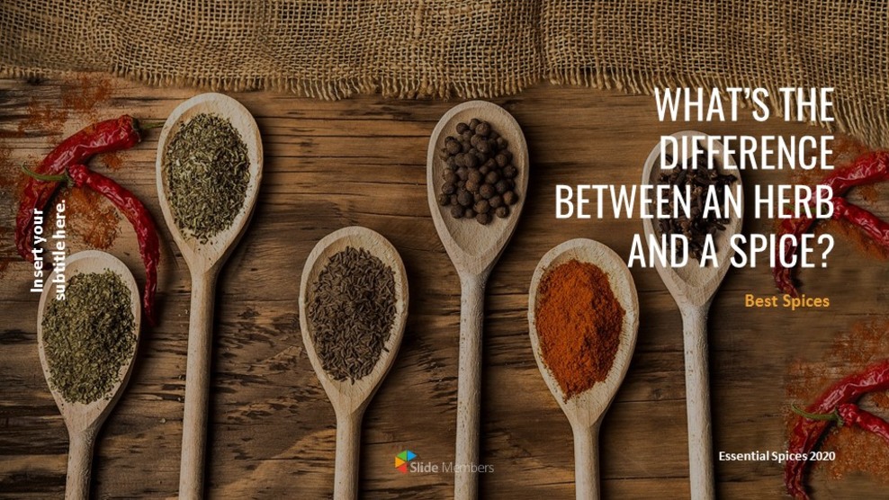 What’s the Difference Between an Herb and a Spice? Google Slides Templates for Your Next Presentation_01