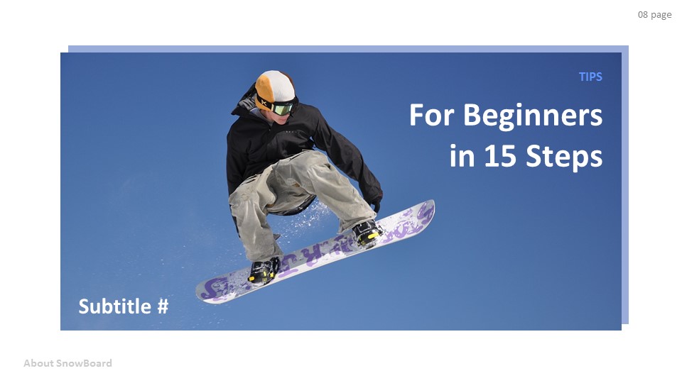 Basic Tips & Tricks About Snowboard Simple Google Slides TemplatesSports