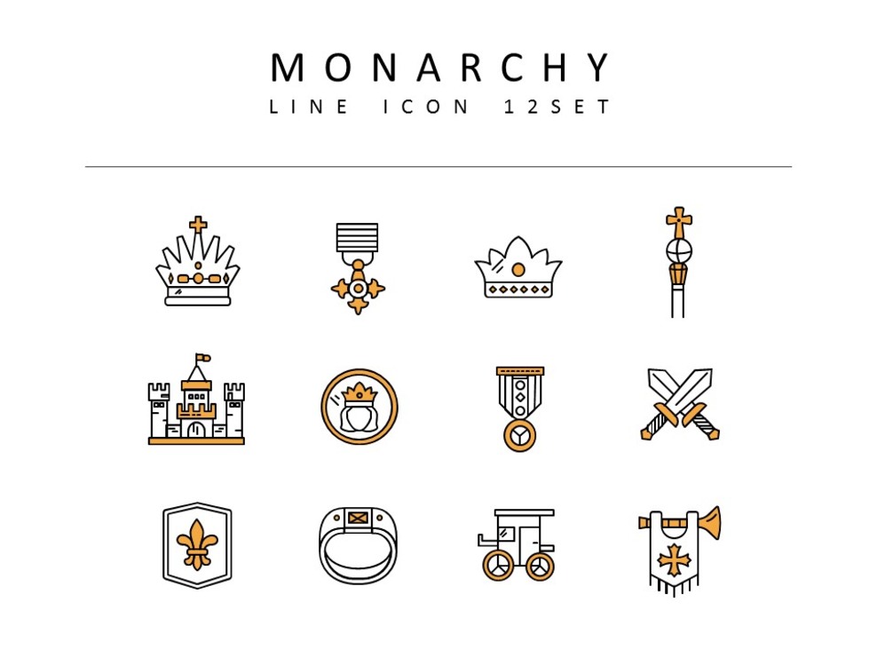 Monarchy Icons Vectors