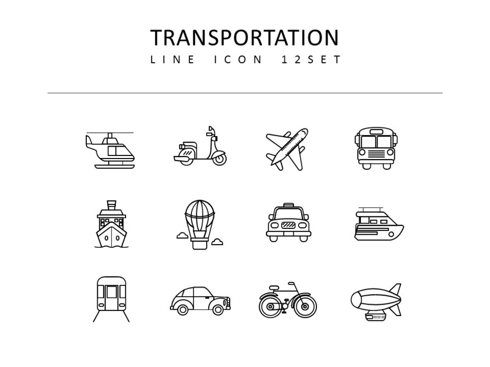 Transportation Icons Vectors_01