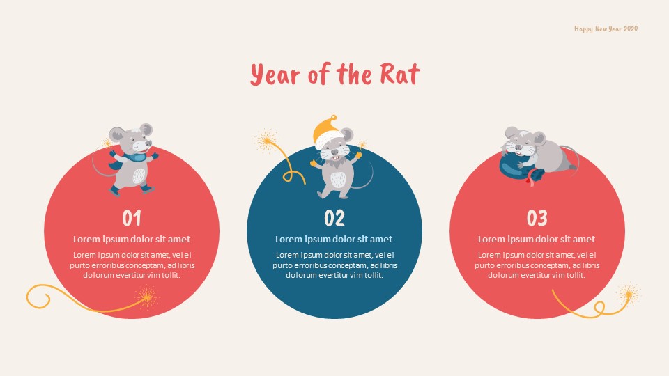 Happy New Year 2020 Google Presentation Templates