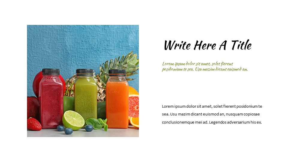 健康的なデトックススムージー 編集が簡単にスライドのデザイン