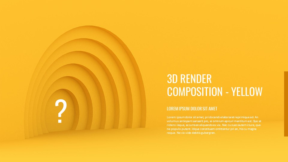 3D Render Composition Presentation Google Slides Templates