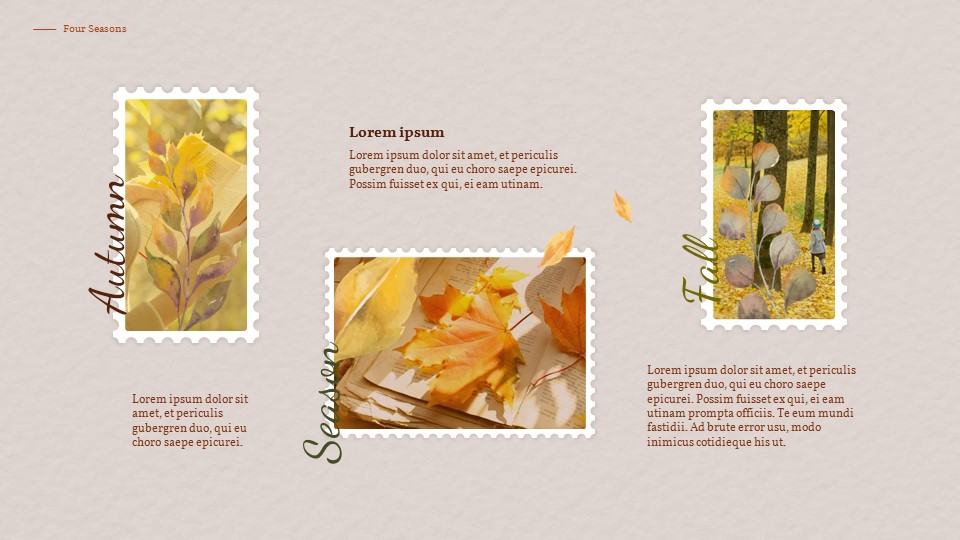 Four Seasons Watercolor Design Presentation Google Slides Templates