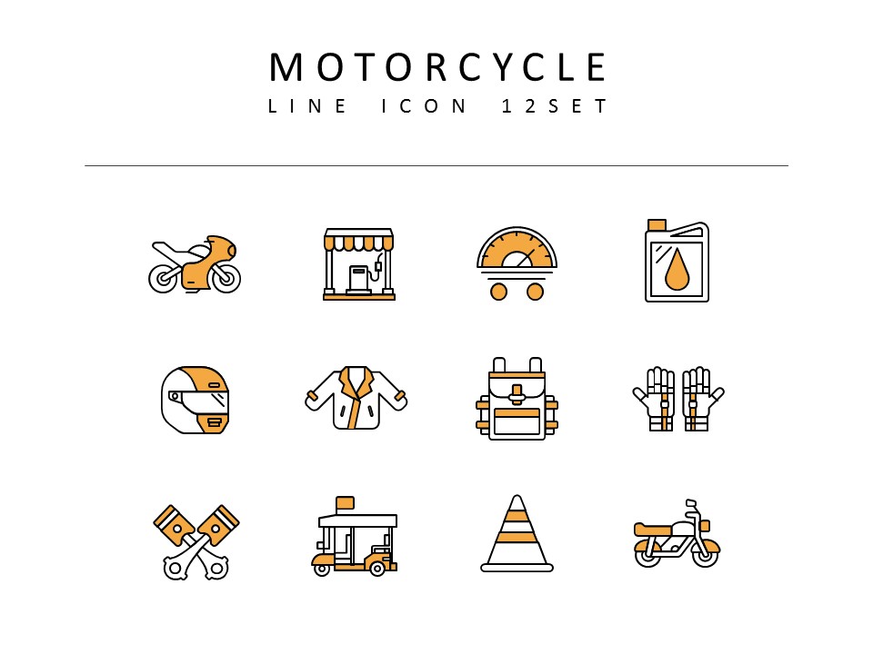 Motorcycle Icons Set