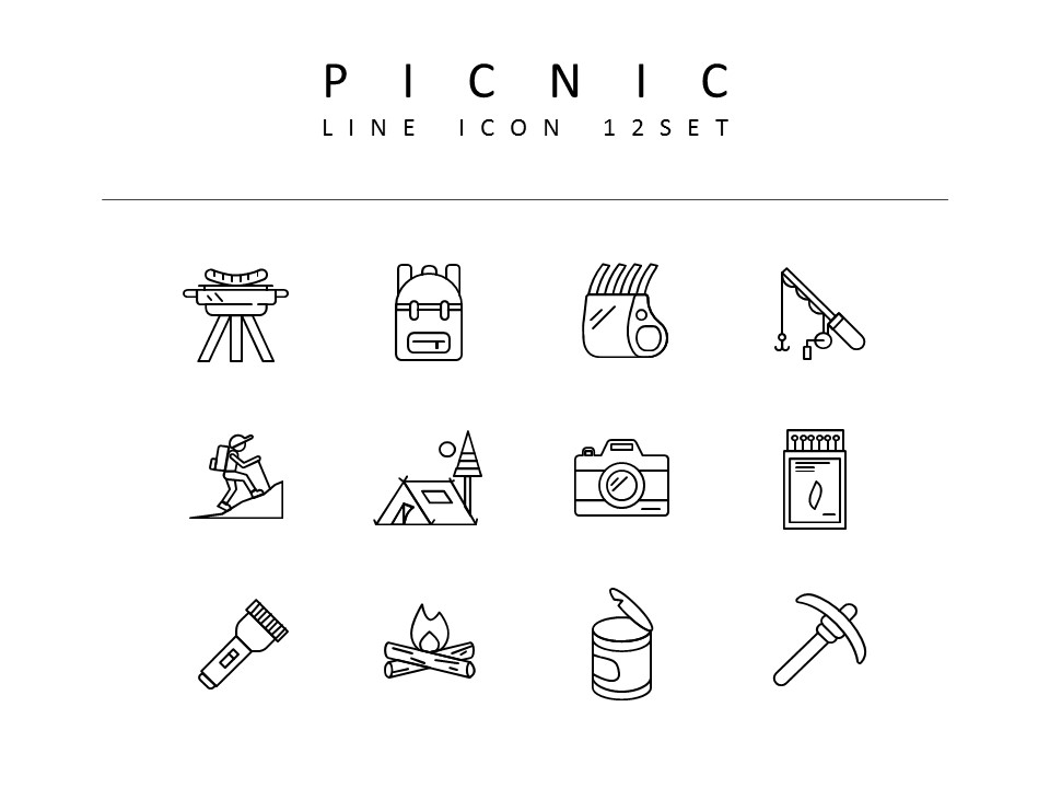Picnic Vector Icons Set