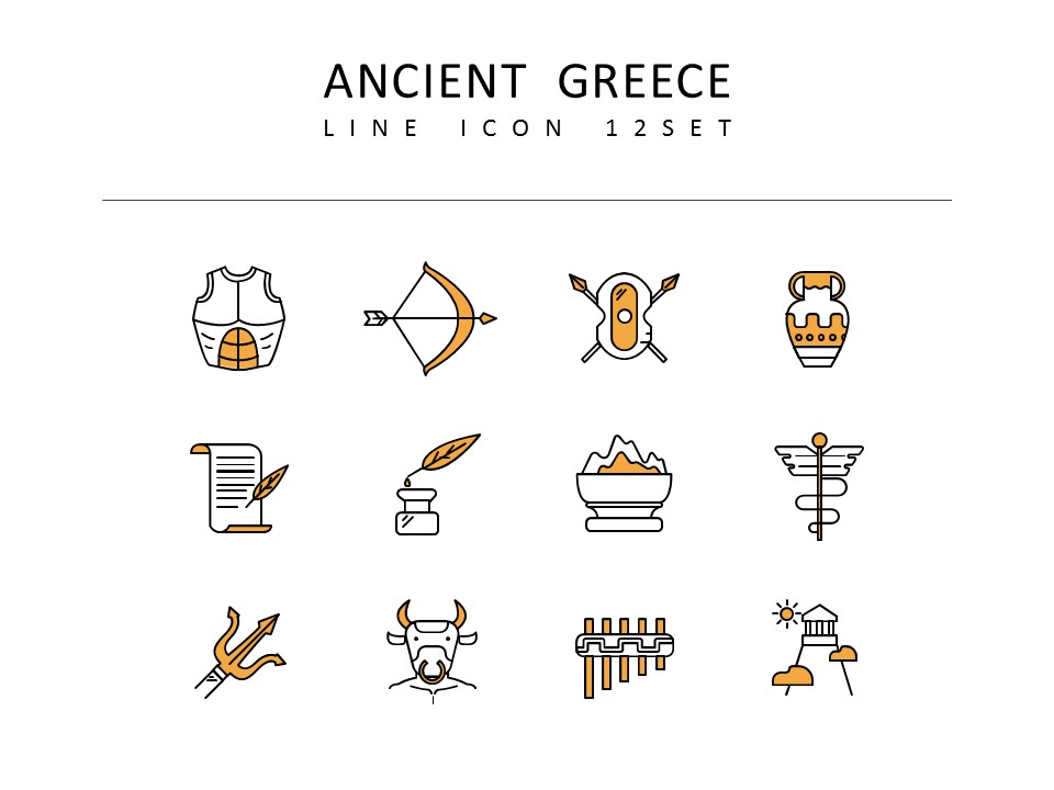 Ancient Greece Icons Vectors