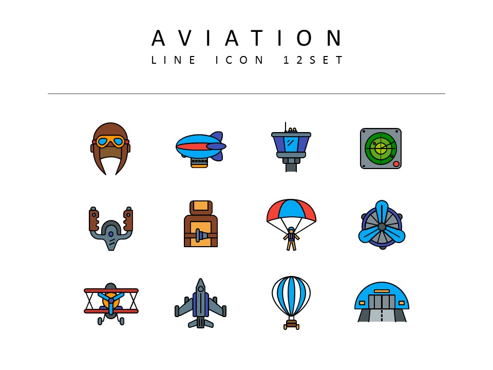 Aviazione Vettori di icone_03