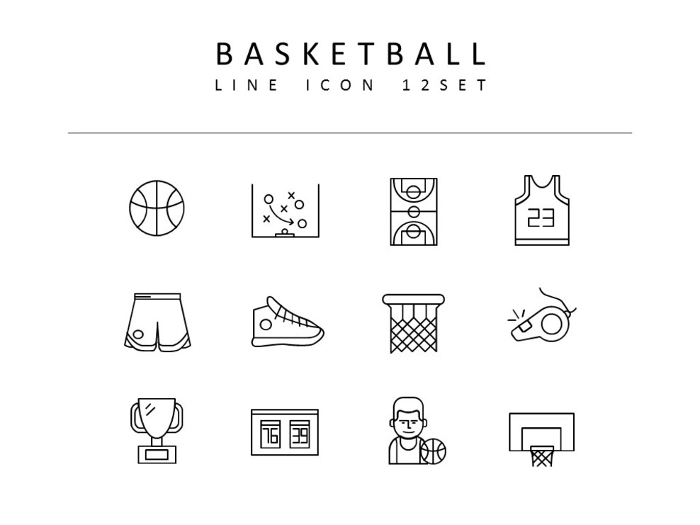 Baloncesto Conjunto de iconos_01