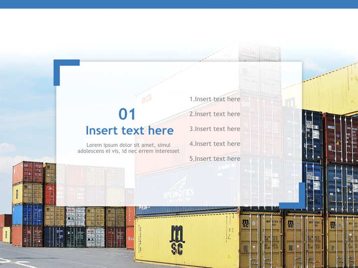 Powerpoint Container container transport - Free Presentation Templates