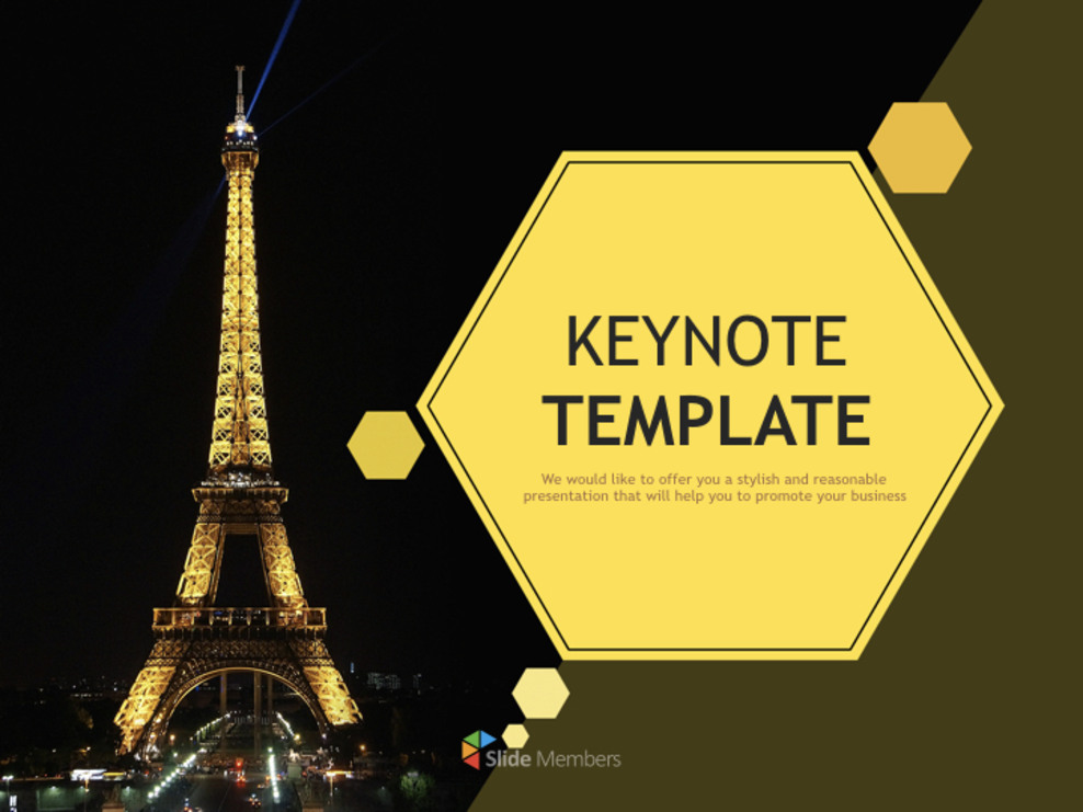 Keynote Images Free Download - night view of Paris_01