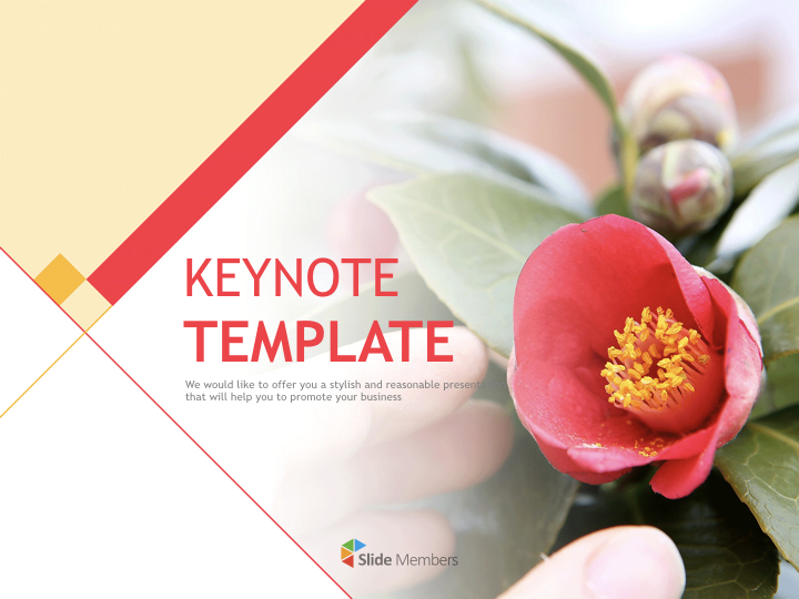 キーノートのテンプレート無料 春の匂い スライド