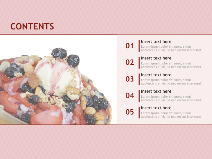 Keynote Template Free - strawberry ice flakes in winter_02