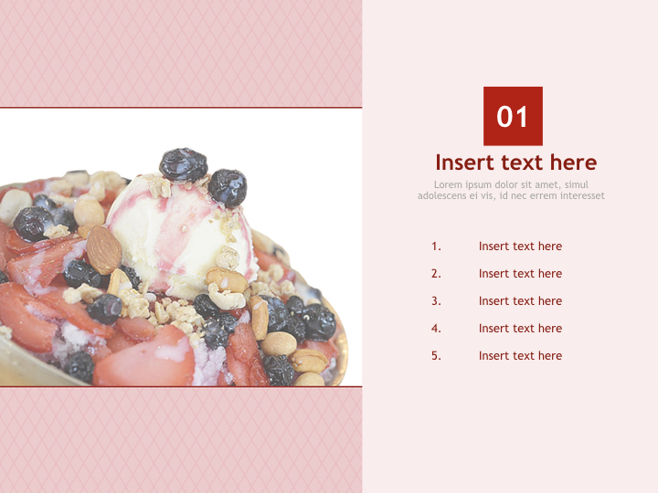 Keynote Template Free - strawberry ice flakes in winter_03