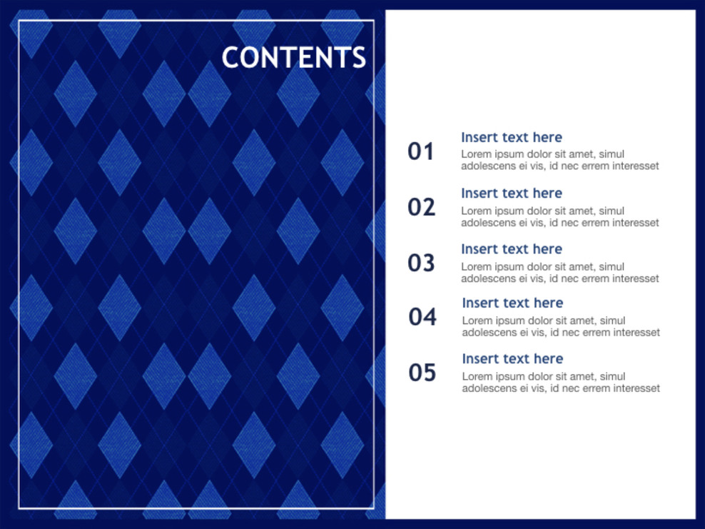 dark blue patterns with squared outline - Free Keynote