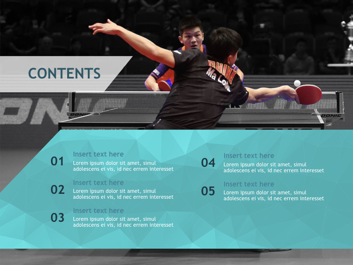 キーノート用の無料画像 卓球ゲーム スライド