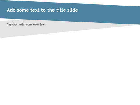 blue gray V shaped ribbon - Keynote Template Free|Slides