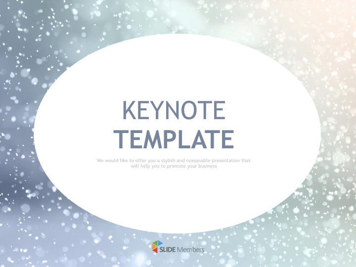 Free Business Keynote Templates White Snowy Background Slides