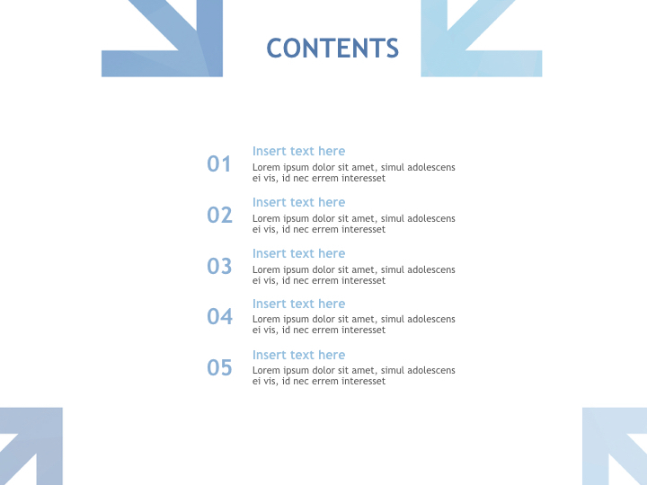 Keynote online Free - Blue Arrow Pointing Center_02