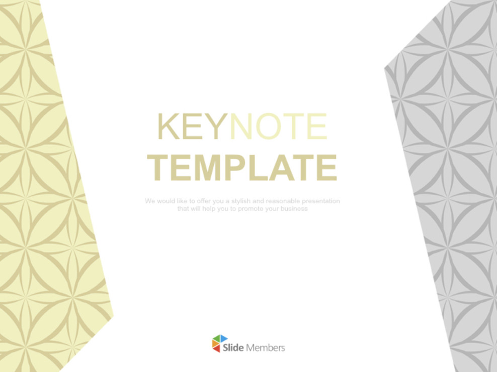 Keynote online Free - Fancy Aesthnic Patterned With Gray and Yellow_01