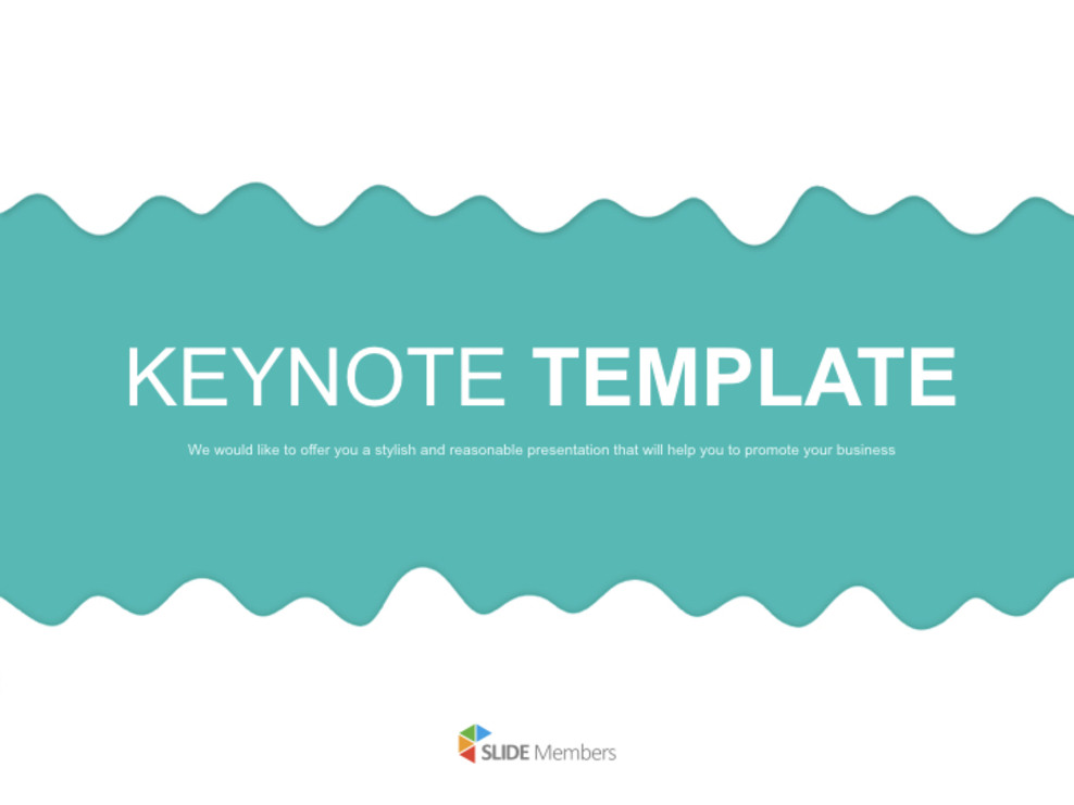 Keynote Templates Free Download - Waves With Mint Background_01