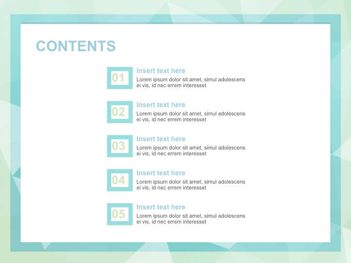 Mint and Twinkle Triangles With White, Square Outlines - Keynote online Free_02
