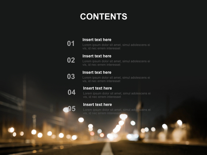 Modello keynote gratuito - Superstrada nella notte oscura_02