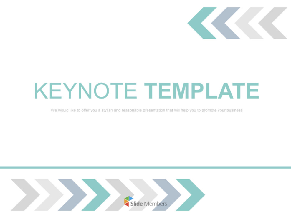 Free Professional Keynote Templates - Turquois and Gray Arrows Indicating Up&down_01