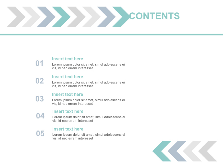 Free Professional Keynote Templates - Turquois and Gray Arrows Indicating Up&down_02