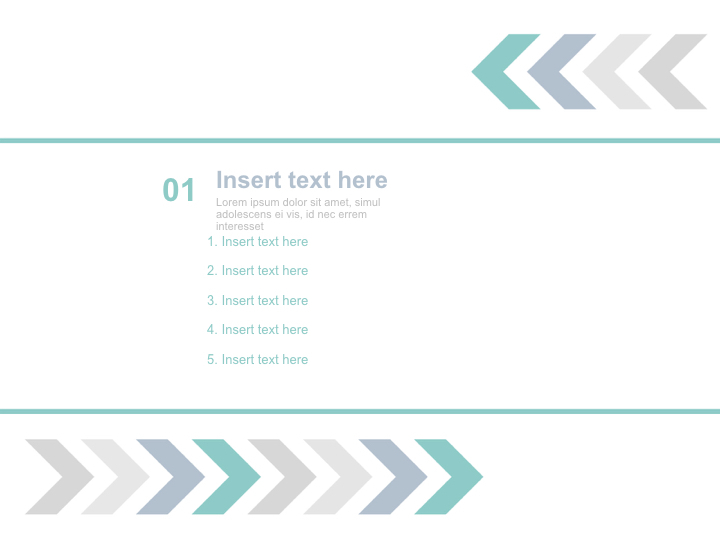 Free Professional Keynote Templates - Turquois and Gray Arrows Indicating Up&down_03