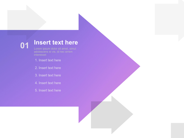 Keynote Template Free Download - Purple Big Arrows and Gray Small Arrows_03