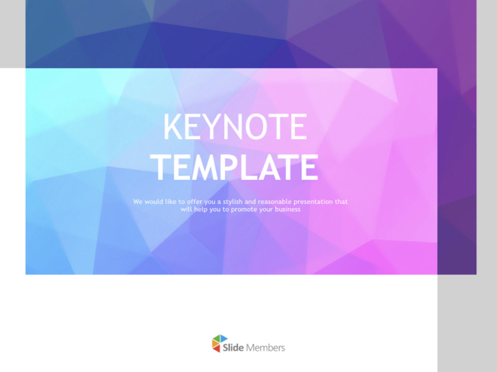 Neon Skyblue and Pink Gradation - Keynote Template Free Download_01