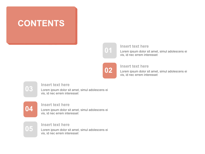 ピンクとグレーの円と四角形の境界線 キーノートのテンプレート無料ダウンロード