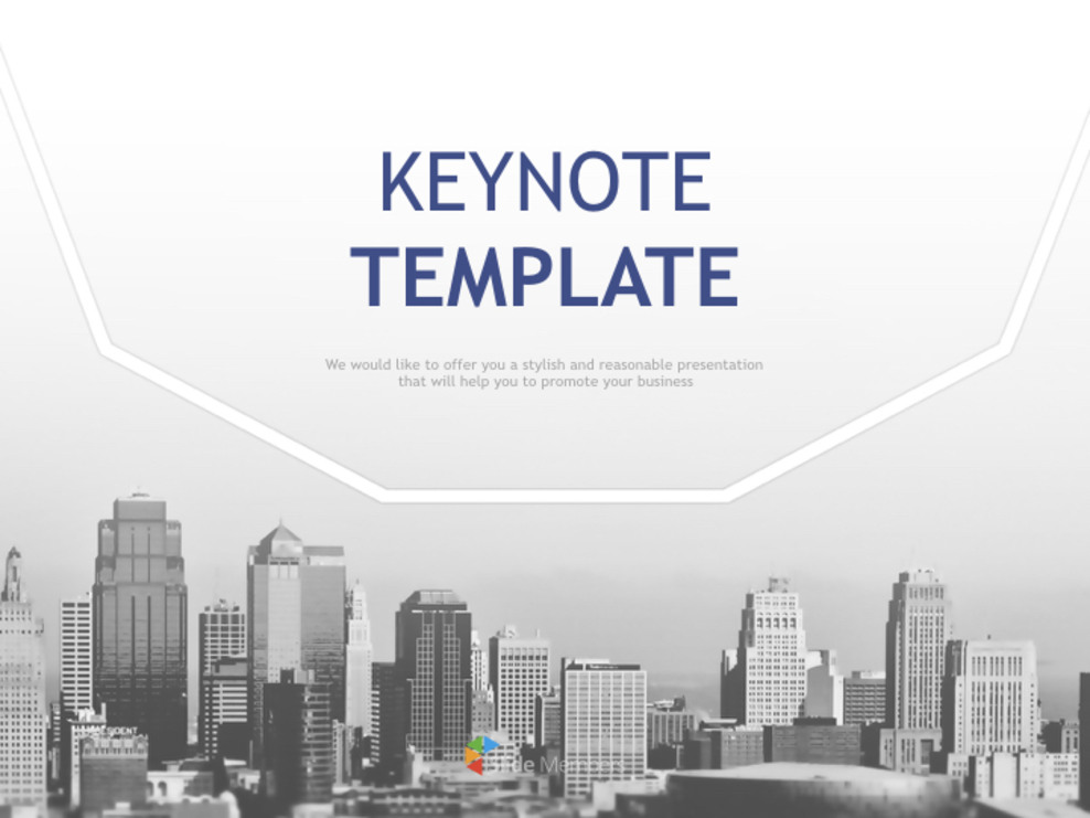Black and White Buildings Free Keynote Template DownloadSlides