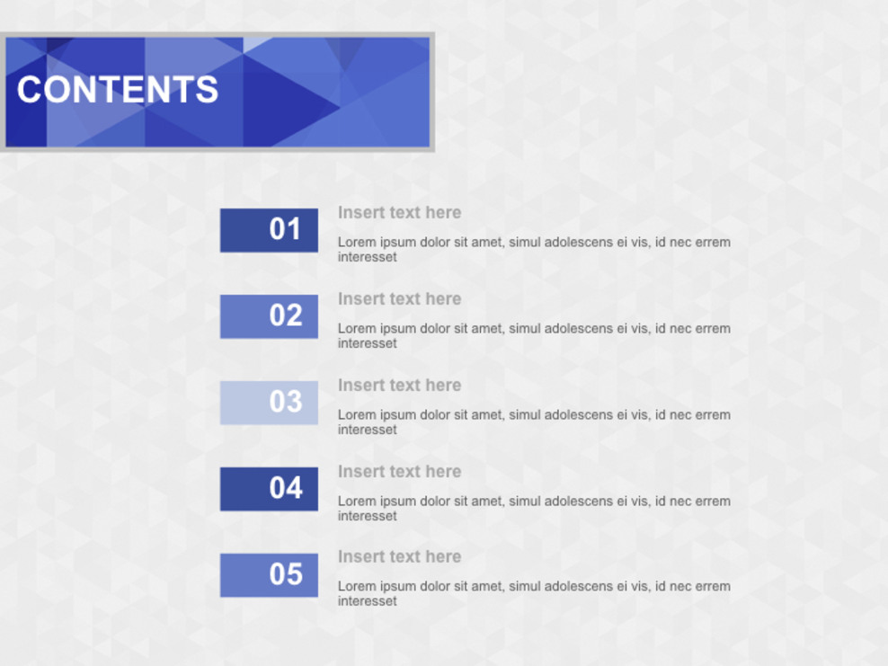 Free Business Keynote Templates - Blue Triangled Pattern With Gray ...