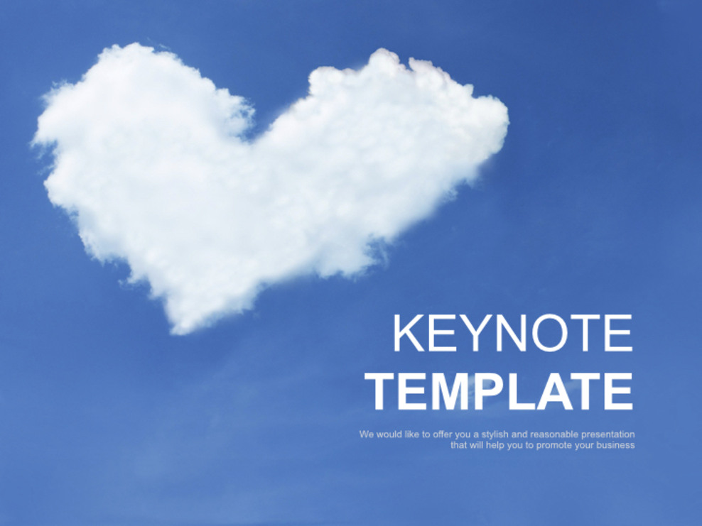 Free Keynote Templates - Heart-shaped Cloud Over the Sky_01