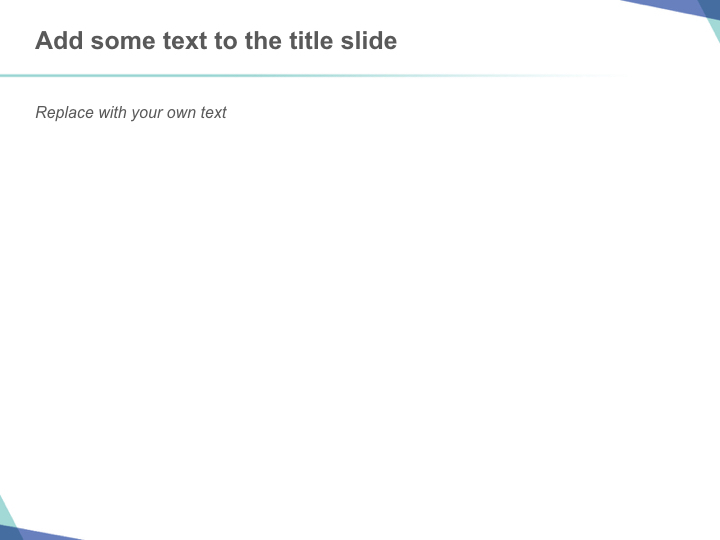 Overlapped Mint Blue Triangles Free Business Keynote TemplatesSlides