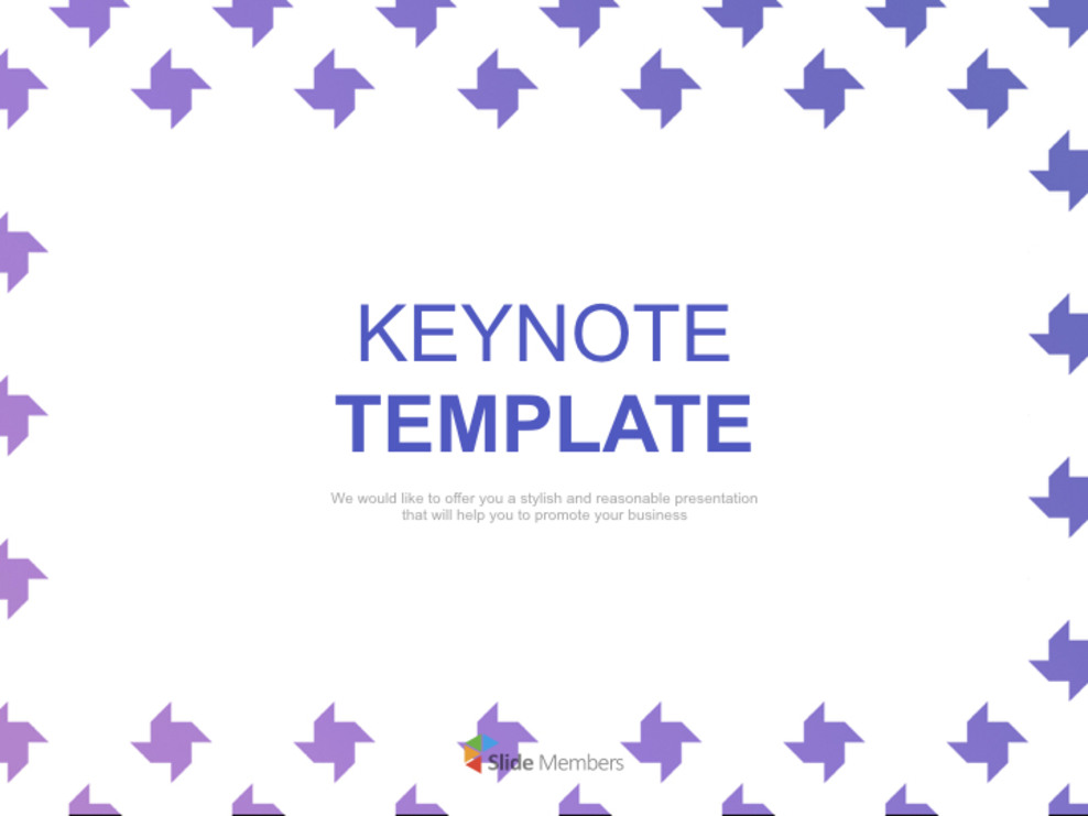 Keynote Free - Light Purple Pinwheel Pattern_01