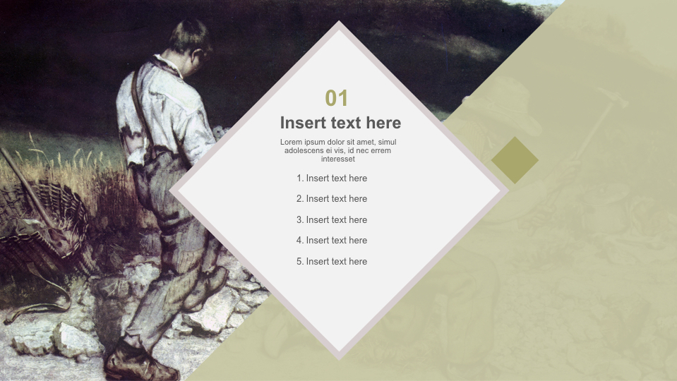 Gustave Courbet & lt; Les Casseurs de Pierre> - Keynote-Vorlagen