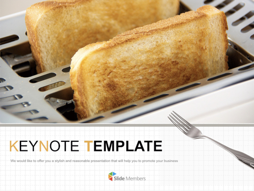 Keynote Template Free - Toasts for Grabbing a Bite_01